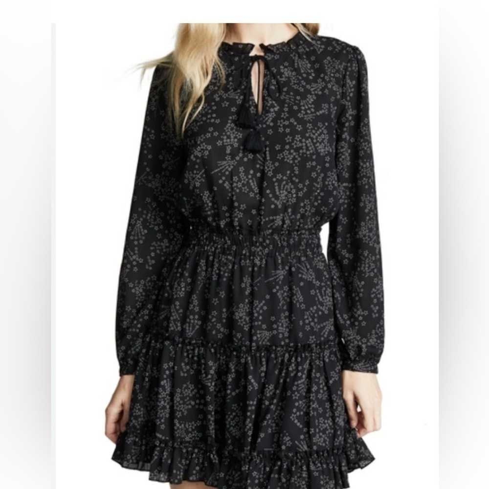 Rebecca Minkoff Rosemary star print dress black with star print